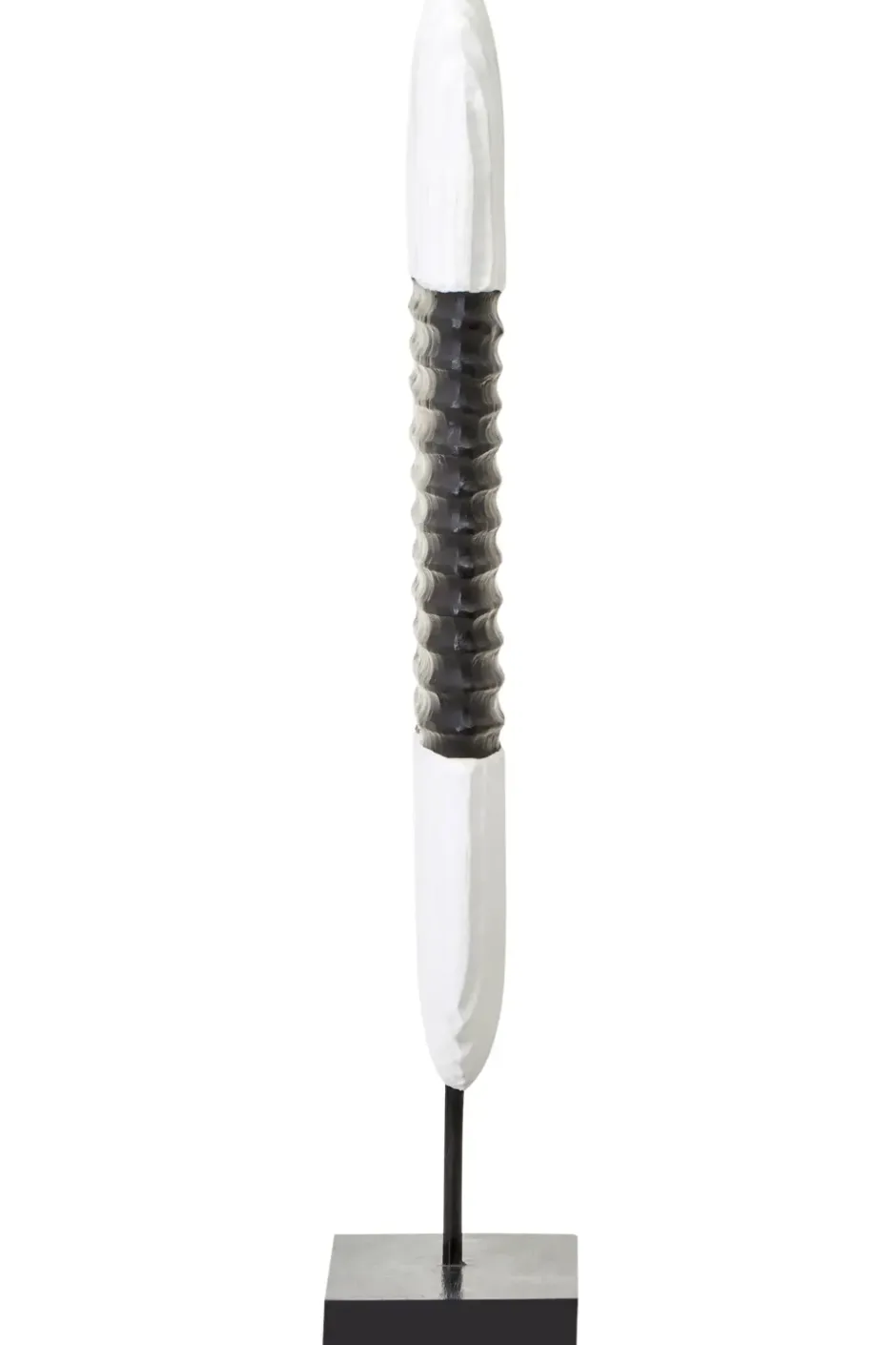 Statues & Sculptures Table Top|Abstract^Tic-Tac 60cm Black & White Wood Indoor Sculpture