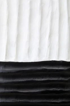 Statues & Sculptures Table Top|Abstract^Tic-Tac 60cm Black & White Wood Indoor Sculpture
