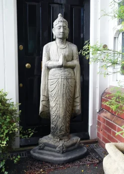 Statues & Sculptures Buddha^Upright Buddha Stone Garden Statue