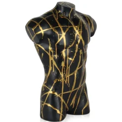 Statues & Sculptures Figurative|Table Top^Valiant Torso 50cm Black Resin Indoor Sculpture