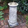 Statues & Sculptures Garden Sundials^Vine Brass Stone Garden Sun Dial