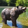 Statues & Sculptures Wildlife^Wild Bear Cub Bronze Metal Garden Statue