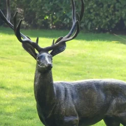 Statues & Sculptures Stags & Deers^Wild Stag & Doe Life-Size Bronze Garden Statues