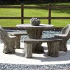 Statues & Sculptures Stone Benches^Woodlands Stone Benches & Table Patio Garden Furniture Set