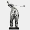 Statues & Sculptures Figurative|Table Top^Zen Golf 86cm Silver Metal Indoor Sculpture
