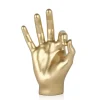 Statues & Sculptures Table Top|Contemporary^Zen Hand 27cm Gold Resin Indoor Sculpture